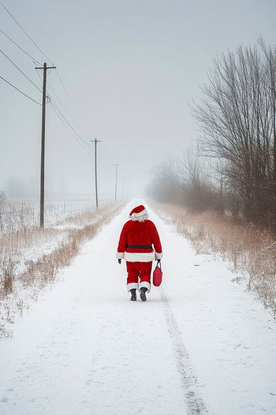 Père Noël ambulant par Poster Art Shop