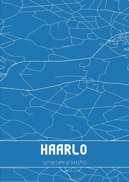 Blueprint | Map | Haarlo (Gelderland) by Prints of Place