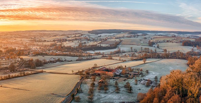 Drone panorama of Cottessen in southern Limburg by John Kreukniet