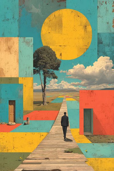 abstrakte bunte Landschaft von Egon Zitter