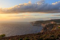 Zonsondergang aan de kust van het Griekse eiland Zakynthos