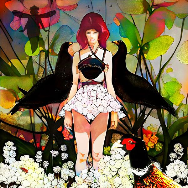 Wonderland: farbenfrohes AI-Pop-Art-Werk von Ruben van Gogh - smartphoneart