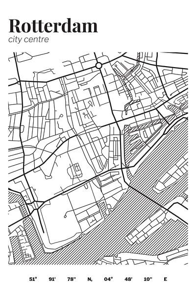Stadtplan Rotterdam III von Walljar