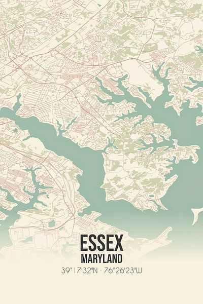 Vintage map of Essex (Maryland), USA. by Prints of Place