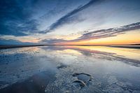 Beach reflection in the evening