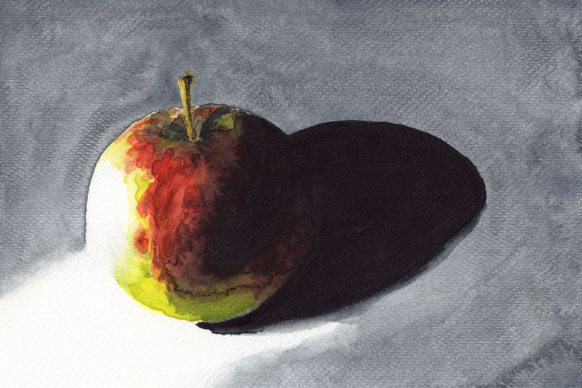 Nature morte d'une pomme par Marina Goudappel