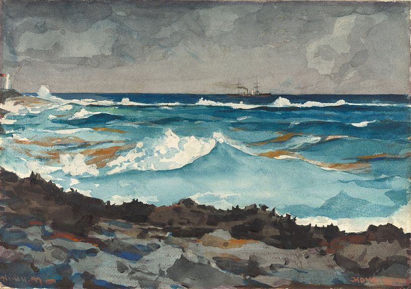 Shore and Surf, Nassau, Winslow Homer by Masterful Masters