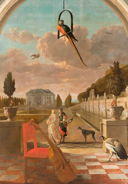 Parc avec maison de campagne, Jan Weenix par Des maîtres magistraux