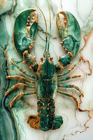 Lobster Luxe - Emerald Green CANCER on marble