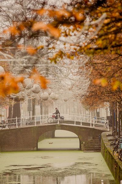 Early morning autumn shopping in Delft by Gerhard Nel