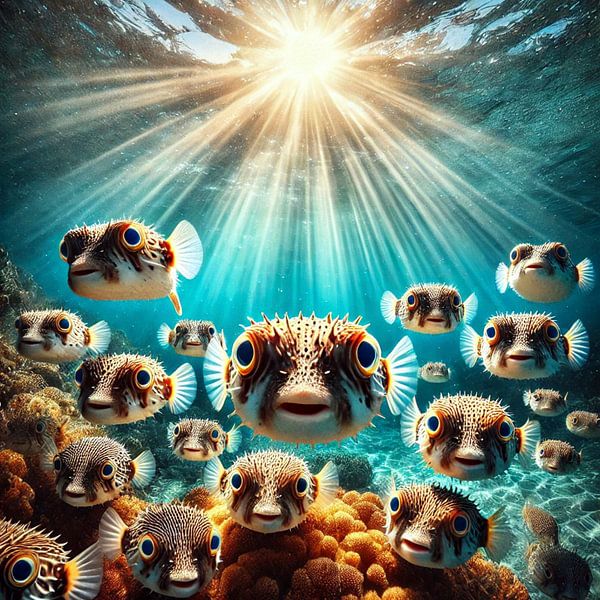 Group of Pufferfish von Eric Nagel