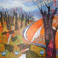 pollarded tree and forest pigs