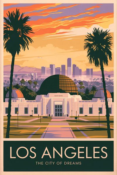 Los Angeles Vintage Travel Poster von Poster Art Shop