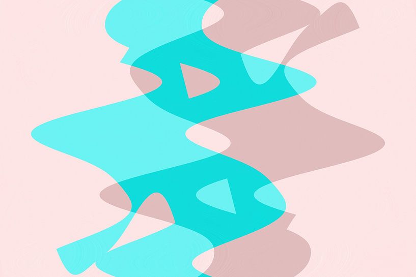 Abstrakte Formen in Pastellfarben von Diana Mets