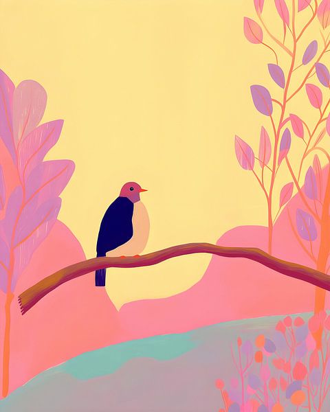 Vogel sitzend von But First Framing