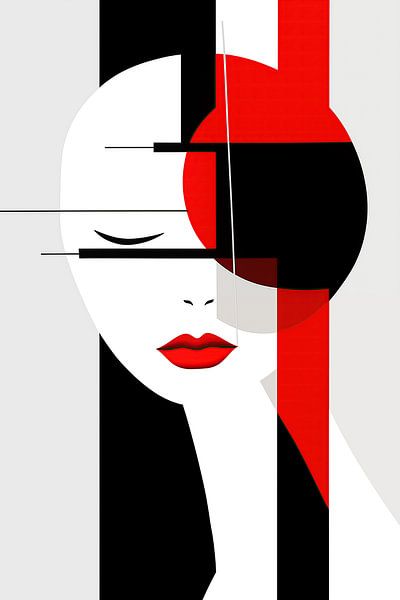 Frau abstrakt von Bert Nijholt