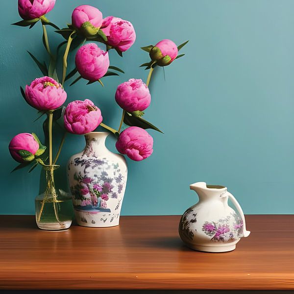 Pfingstrose Zusammensetzung 3 von Jadzia Klimkiewicz