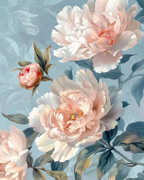 Hellrosa Pfingstrose von It starts with Art