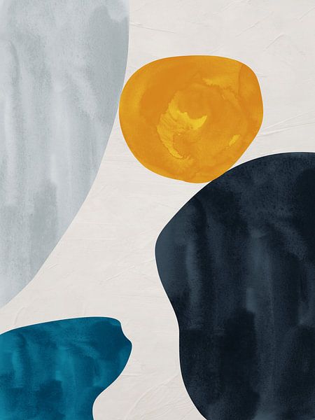 Organische abstrakte Kunst – Erdtöne von Online Arts