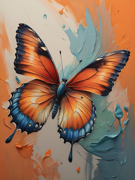 Papillon de couleur en touches dynamiques par Bart Veeken