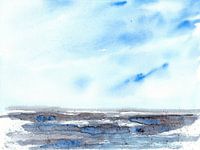 Blauer Himmel über dem Meer