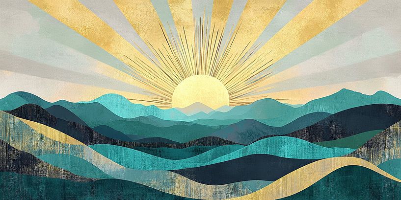 Soleil Ciel Montagnes "Mountain Blaze&amp;quot ; par Niklas Maximilian