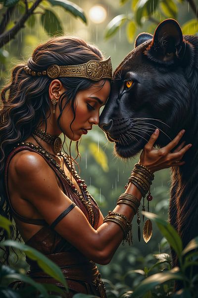 NYMORA: The Jungle Princess and Her Black Panther by INFERAURUM