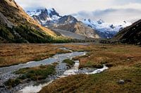 Indrukwekkend Val Roseg in avondlicht (Zwitserland)