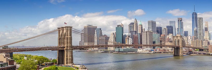 NEW YORK CITY Brooklyn Bridge &amp; Manhattan Skyline | Panorama par Melanie Viola