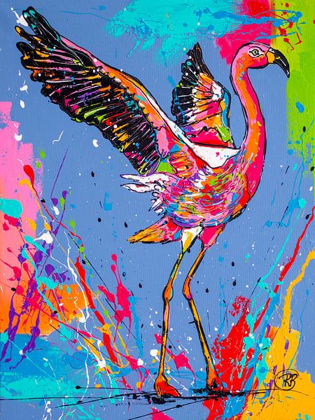 Dancing Flamingo by Happy Paintings / Renata Rolefes