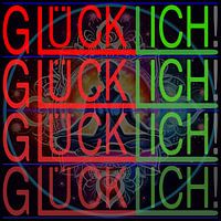 GLÜCKLICH = ICH: Quadratischer Leinwanddruck für Selbstfindung und Lebensfreude