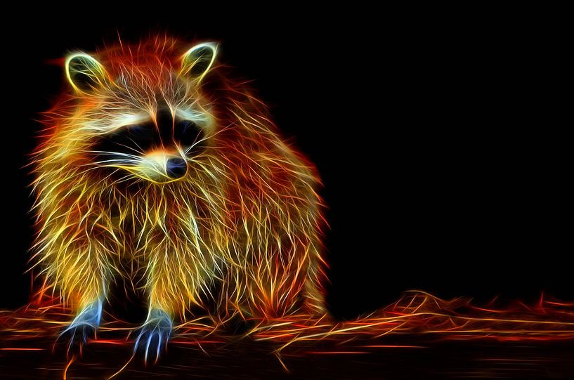 Wasbeer-Vlammende gloed par Leo Huijzer