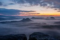 Herbstmorgen über der Sächsischen Schweiz