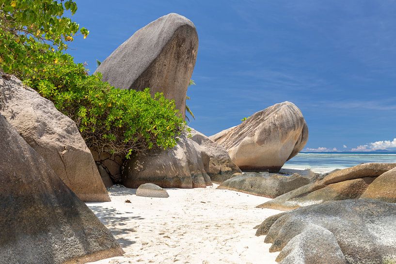Beach Anse Source D'Argent on the Seychelles island La Digue by Reiner Conrad