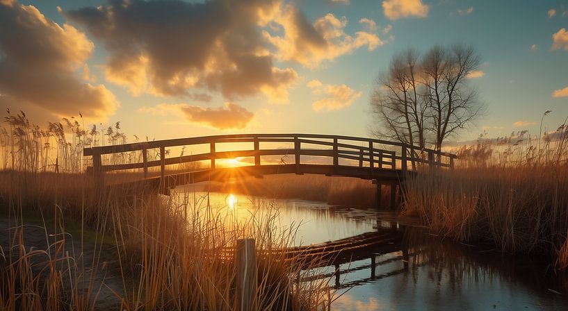 Bridge in autumn splendour by fernlichtsicht