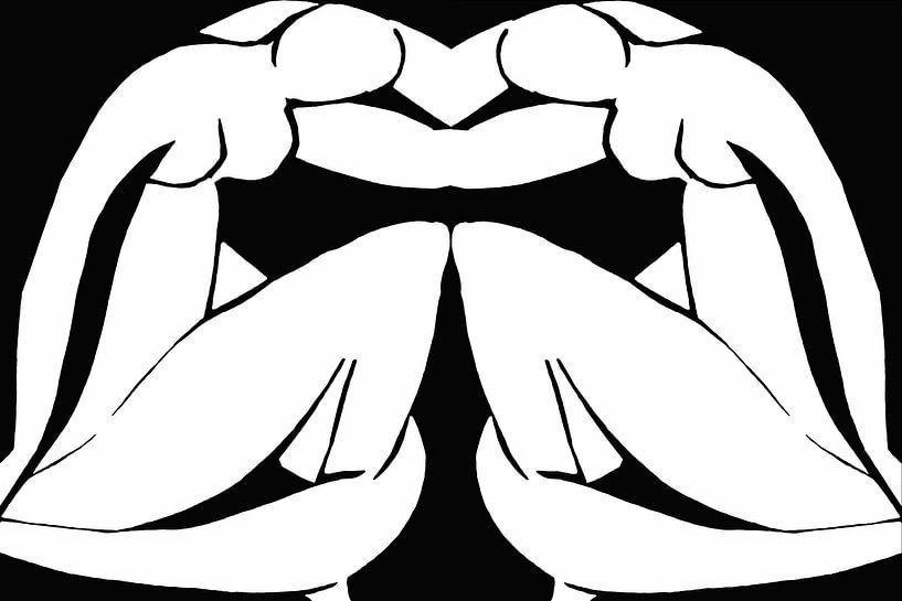 Expressionistischer Akt inspiriert von Matisse SW von Mad Dog Art