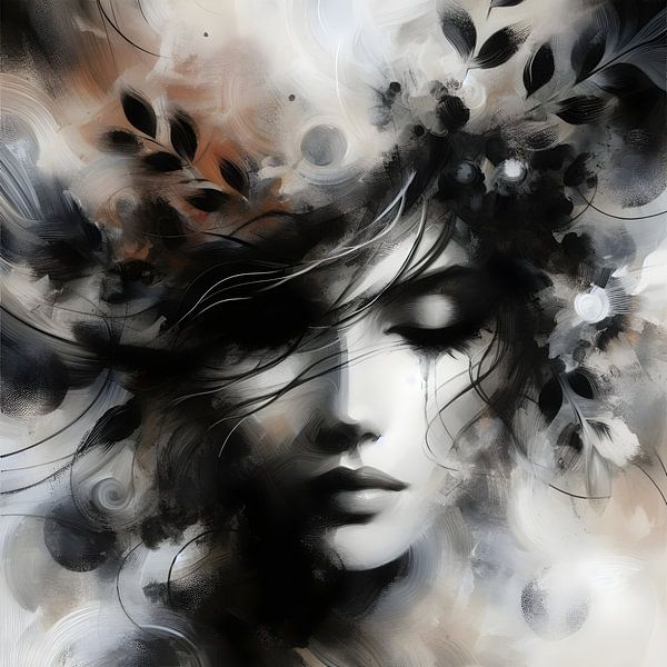 Flower Girl Brown by FoXo Art