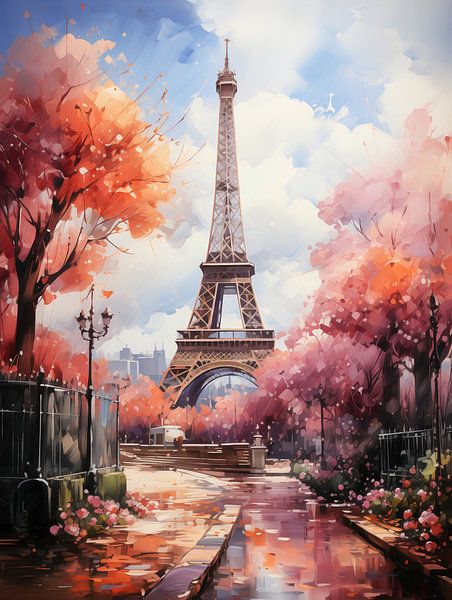 Tour Eiffel au printemps par Kees van den Burg