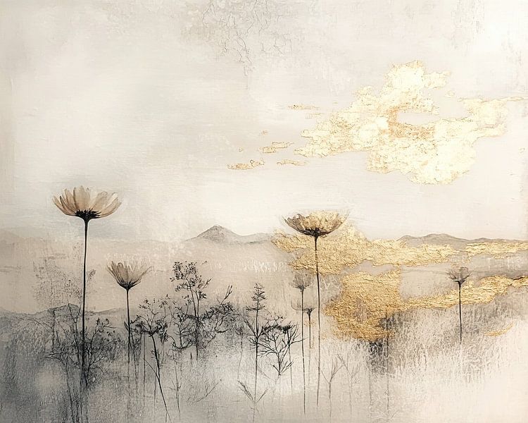 Fleurs dorées | Chuchotement d'or par Zen et Plus