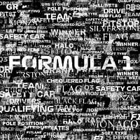 Word Wall Art Formula 1 Black