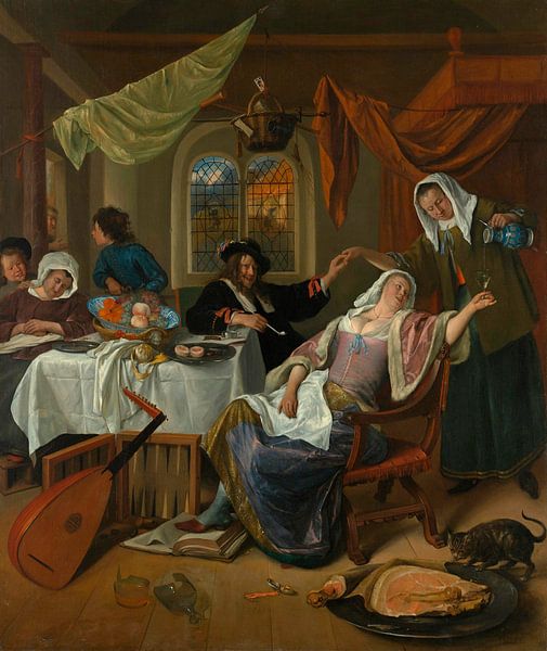 Der zügellose Haushalt, Jan Steen von Meisterhafte Meister