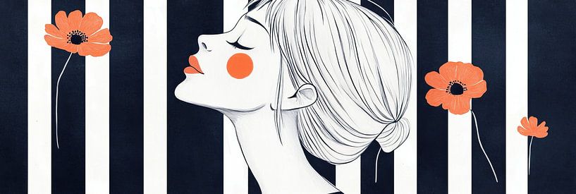 Femme et fleurs par Zen et Plus