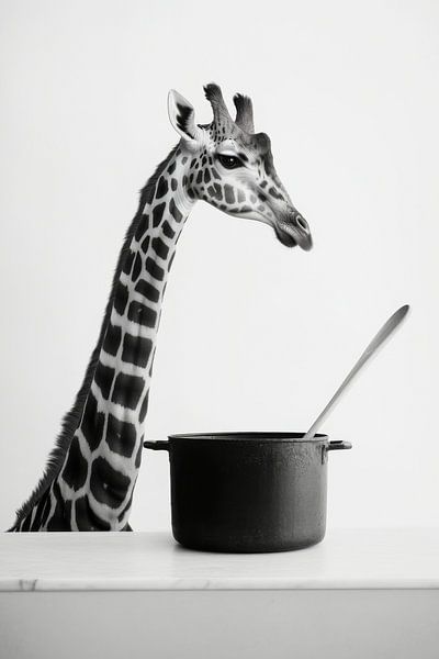 Cuisiner la girafe par Poster Art Shop