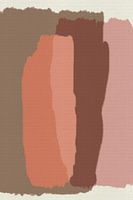 Abstrait moderne et coloré en rose, rouge et taupe.