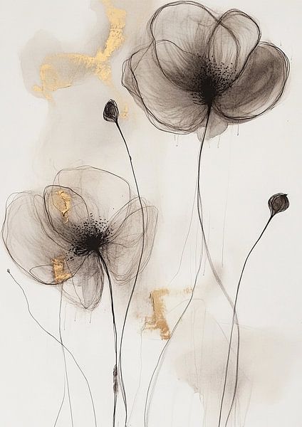 Golden Flowers | Whispers of Elegance by Zen and More