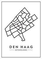 Den-haag von oben - abstrakte Linien mit Charakter