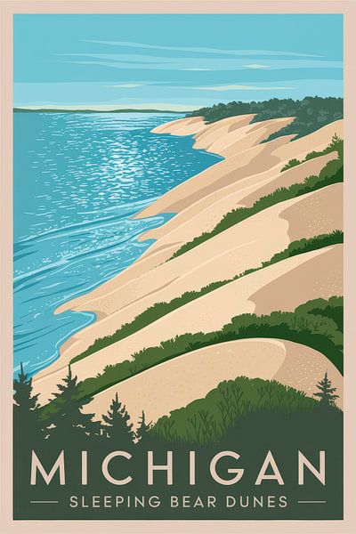 Michigan par Poster Art Shop