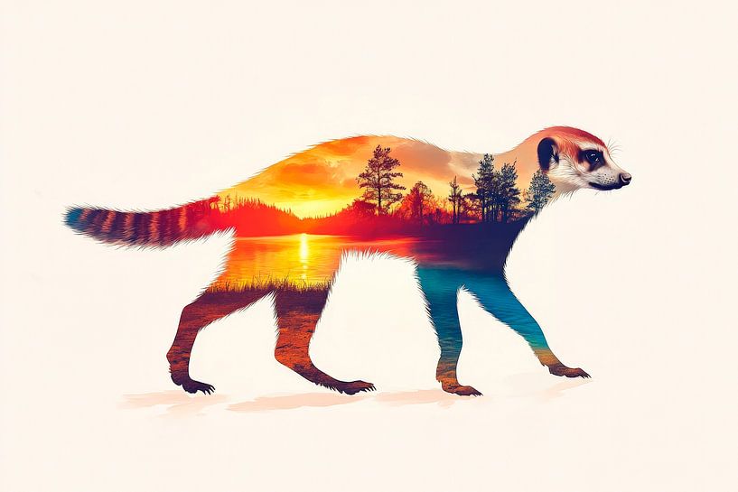 Fantaisie de paysage animalier par Poster Art Shop