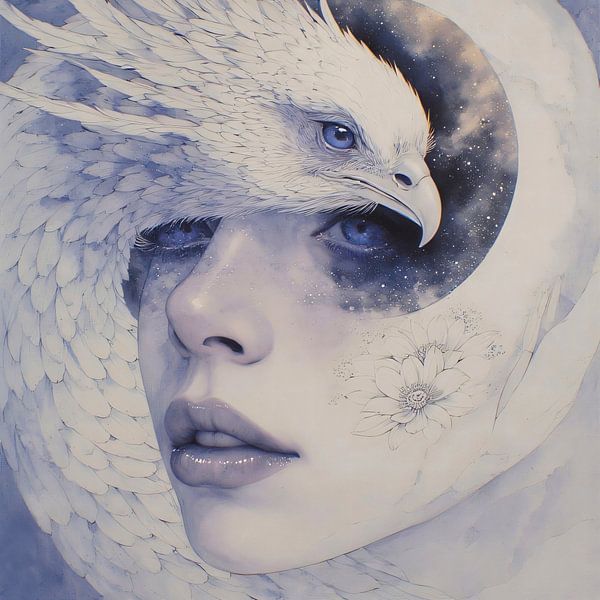 Schönheit im kosmischen Phönix Schleier von A.D. Digital ART