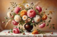 Blumenstrauß mit Pfingstrosen